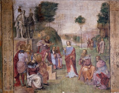 Trial of Santa Cecilia (St Cecilia), yaklaşık 1506, Amico Aspertini (1474 veya 1475-1552), fresk, Santa Cecilia Oratory (St Cecilia), Bologna, Emilia-Romagna. İtalya by Amico Aspertini