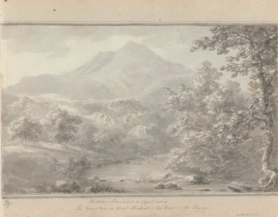 İngiltere, İskoçya ve Galler'deki Görüntüler: Llanrwst ve Capel Cerrig Arasında, Dağ Moel Shiabod, Nehir Lligwy by Amos Green