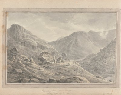 İngiltere, İskoçya ve Galler'deki Görüntüler: Bowdar Stone Borrowdale, 30 Ağustos 1802 by Amos Green