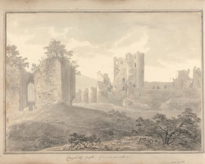 İngiltere, İskoçya ve Galler'deki Görüntüler: Caerphilly Kalesi, Glamorganshire by Amos Green