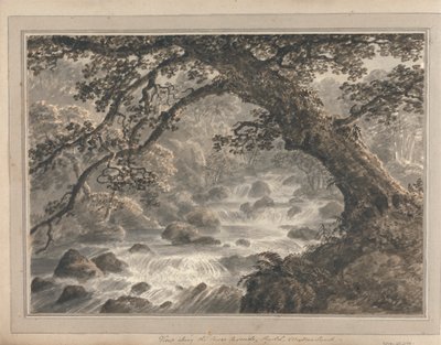İngiltere, İskoçya ve Galler'deki Görüntüler: Aşağı Cascade, Rydal Westmorland hakkında görünüm by Amos Green