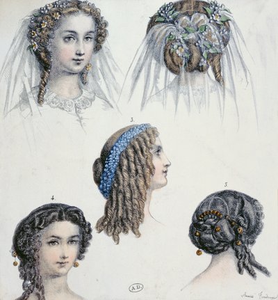 Bir Gelinin Saç Modeli ve Diğerleri, c.1853 by Anais Toudouze