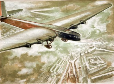 Kızıl Meydan üzerinde uçuş, 1937. by Anatoly Andreyevich Suvorov