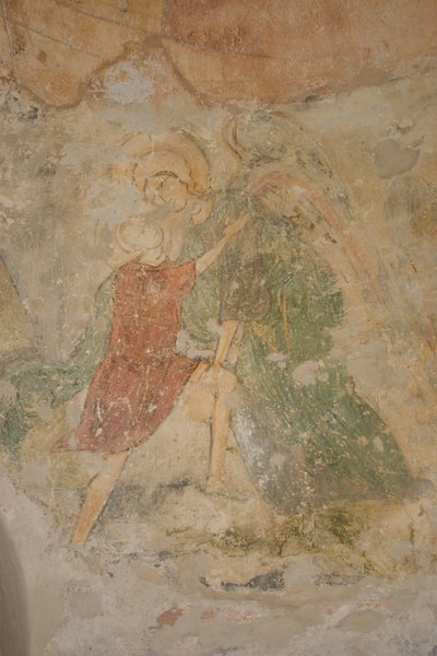 Yakup ve Melek, 12. yüzyıl by Ancient Russian frescos