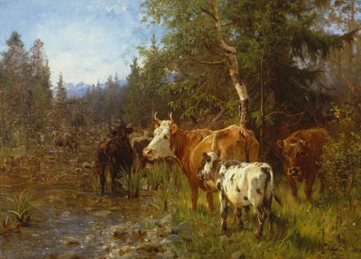Su direğinin yanındaki inekler by Anders Askevold