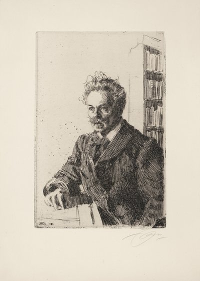 Ağustos Strindberg, 1910 by Anders Leonard Zorn