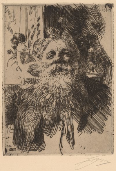 Auguste Rodin, 1906. by Anders Leonard Zorn