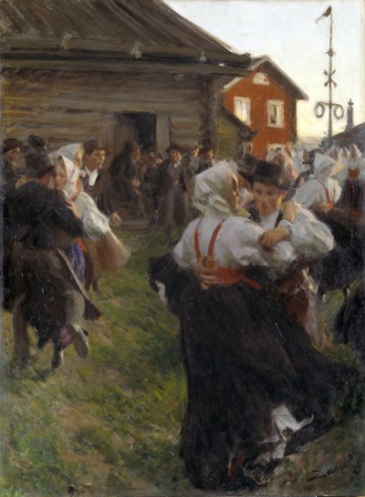 Bal d'ete - Yaz Ortası Dansı - Zorn, Anders Leonard (1860-1920) - 1897 - Tuval üzerine yağlı boya - 140x98 - Nationalmuseum Stockholm by Anders Leonard Zorn