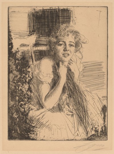 Emma Rasmussen, 1904. by Anders Leonard Zorn