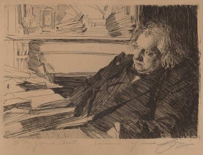 Ernest Renan, 1892. by Anders Leonard Zorn