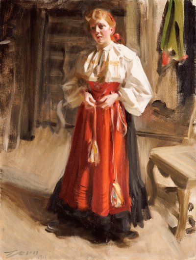 Orsa Kostümlü Kız, 1911 by Anders Leonard Zorn