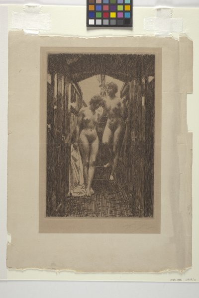 Kabin (gravür) by Anders Leonard Zorn
