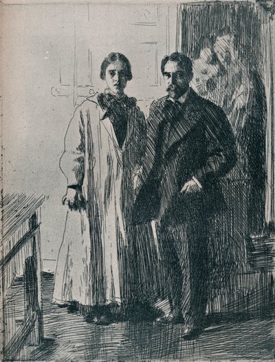 Anders Zorn tarafından yapılan gravürden Bay ve Bayan Atherton Curtis, c1880-1906, 1906 by Anders Leonard Zorn