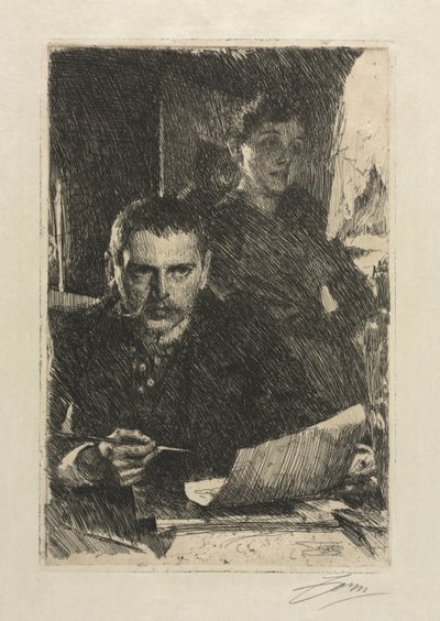 Sanatçı ve Karısı, 1890. by Anders Leonard Zorn