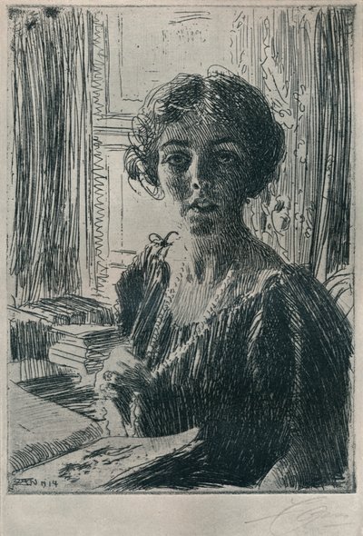 İsveç Veliaht Prensesi Margaret, 1914 by Anders Leonard Zorn