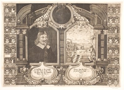Johan Brockenhuus ve evangelist Matthæus ile sahne. Dağdaki Vaaz için by Anders Ottesen