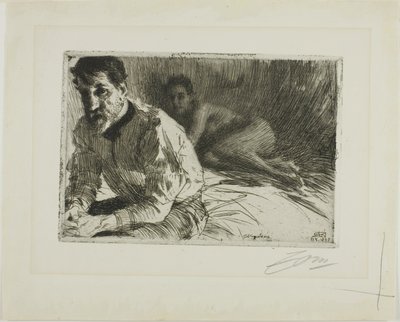 Augustus Saint-Gaudens II (Saint-Gaudens ve Modeli) by Anders Leonard Zorn