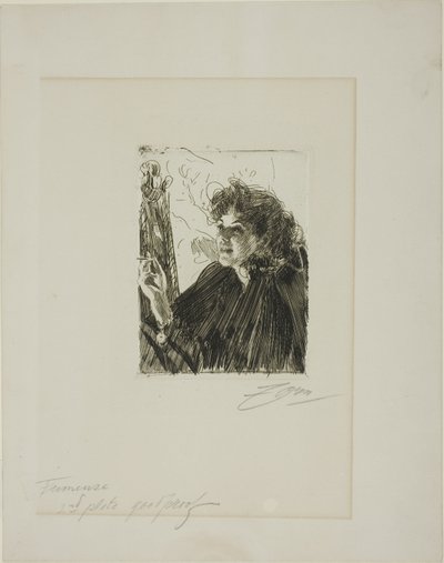 Sigara İçen Kız II by Anders Leonard Zorn