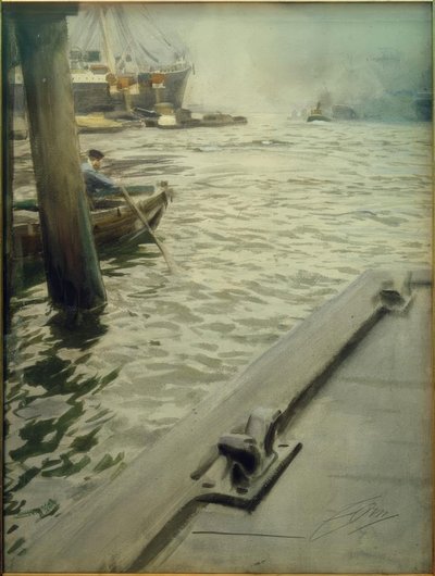 Hamburg limanında by Anders Leonard Zorn