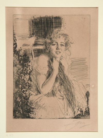 Mll. Emma Rasmussen by Anders Leonard Zorn