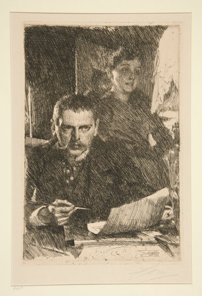 Sanatçı ve Karısının Portresi by Anders Leonard Zorn
