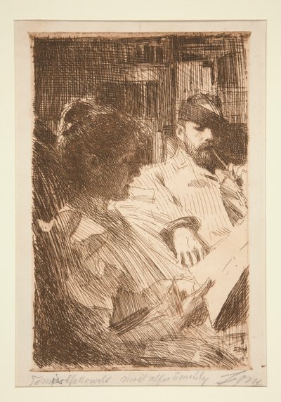Okuma (Bay ve Bayan Charles Deering) by Anders Leonard Zorn