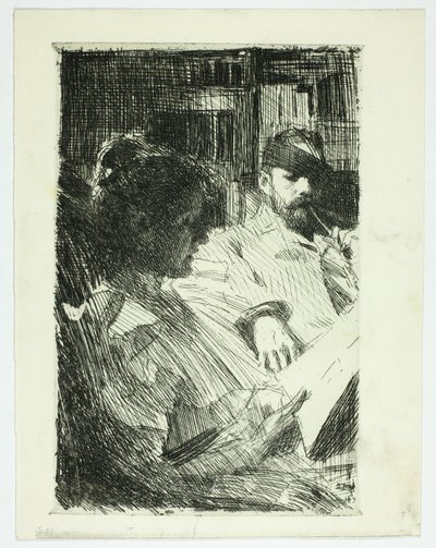 Okuma (Bay ve Bayan Ch. Deering) by Anders Leonard Zorn
