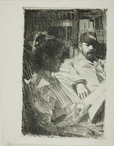 Okuma (Bay ve Bayan Ch. Deering) by Anders Leonard Zorn