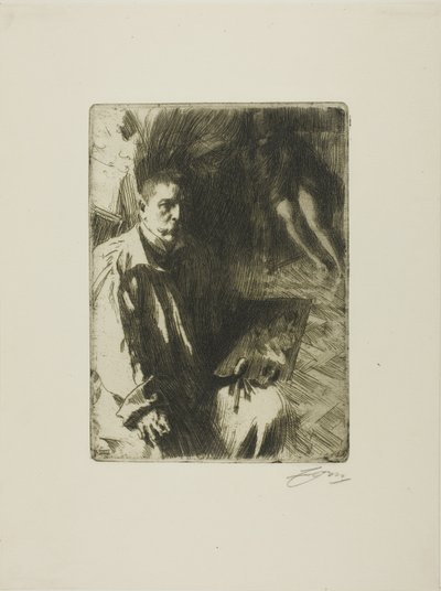 Model II ile Otoportre by Anders Leonard Zorn