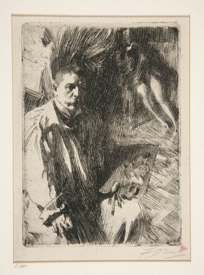 Model II ile Otoportre by Anders Leonard Zorn