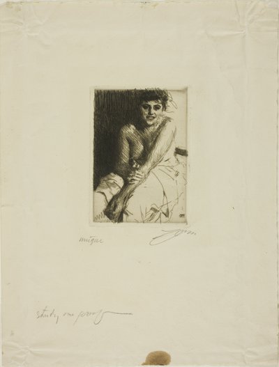 oturma modeli by Anders Leonard Zorn