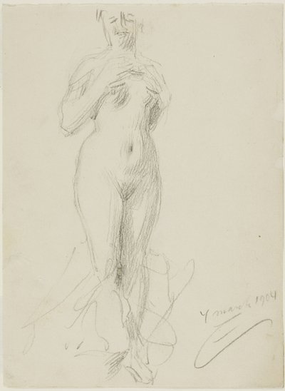 Çıplak Kadın Ayakta by Anders Leonard Zorn