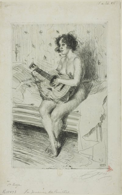 gitarist by Anders Leonard Zorn