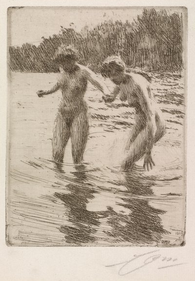 iki banyocu by Anders Leonard Zorn