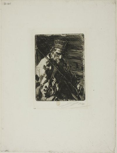 köy kemancısı by Anders Leonard Zorn