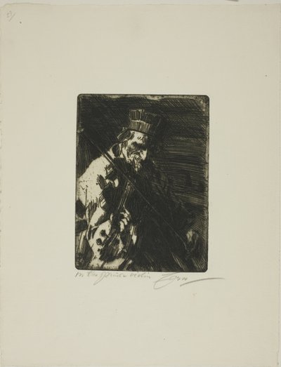 köy kemancısı by Anders Leonard Zorn