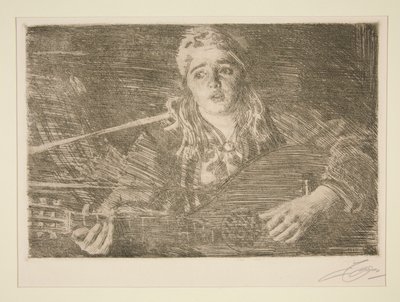 İsveçli ud olan kadın by Anders Leonard Zorn