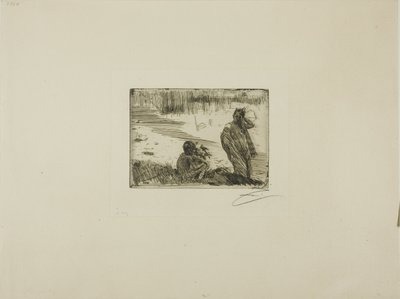 banyo yapan gençler by Anders Leonard Zorn