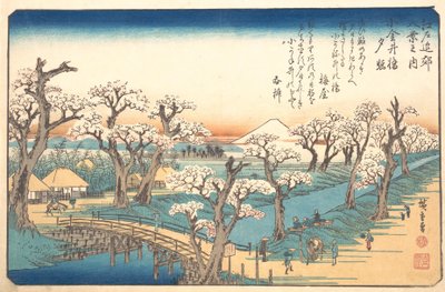Koganei Sınırında Akşam Glow, 19. yüzyıl. by Ando Hiroshige