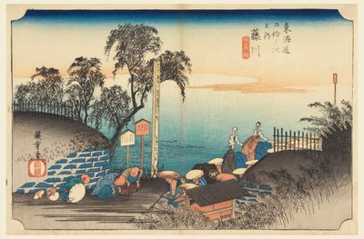 Fuji Nehri, bu bemanın ap aşağısı, üye Tefi fty-Thre S ve diğerleri, s te kentsel derece daha düşük d (şehir derecesi ana dağ eklemi) sesleri by Ando Hiroshige