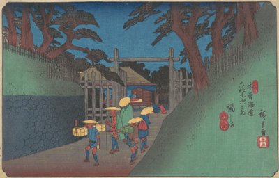 Fukuşima İstasyonu, yak. 1837., yaklaşık 1837. by Ando Hiroshige