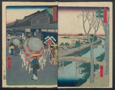 Hatsune Binicilik Alanı, 1856-58., 1856-58 by Ando Hiroshige