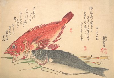 Isaki ve Kasago Balığı, Uozukishi Her Çeşit Balığın dizisinden, 1830