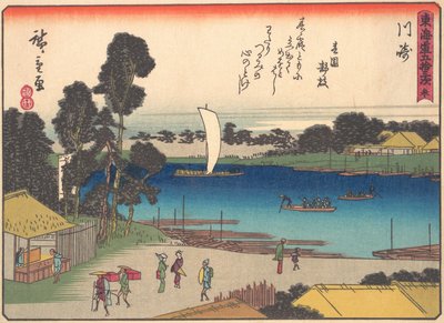 Kawasaki, Tokaido Yolunun Elli Üç İstasyonu serisinden, 20. yüzyılın başlarında. by Ando Hiroshige