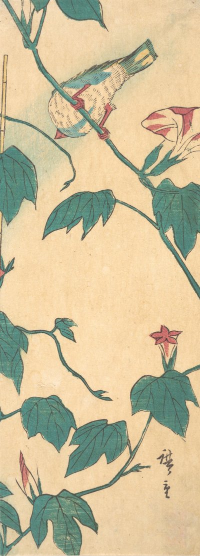 Sabah Zaferleri ve Kuş, 1840-50., 1840-50. by Ando Hiroshige