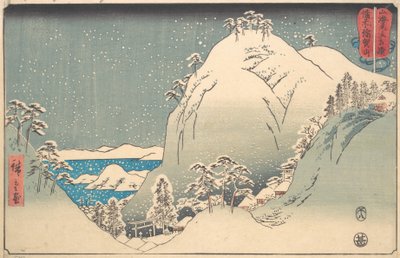 Bizen Eyaleti'ndeki Yuga Dağı Bizen Yugasan, Güreş Maçları serisinden..., 8. ay, 1858. by Ando Hiroshige