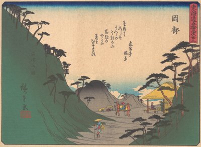 Okabe, Tokaido Yolu'nun Elli Üç İstasyonu serisinden, 20. yüzyılın başlarında. by Ando Hiroshige