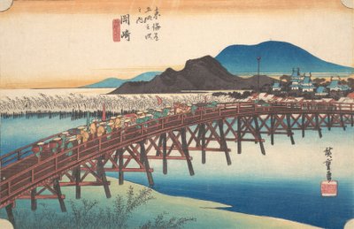 Okazaki, dim sum yemek çubukları? 1834. , sivrisinek. 1834. by Ando Hiroshige