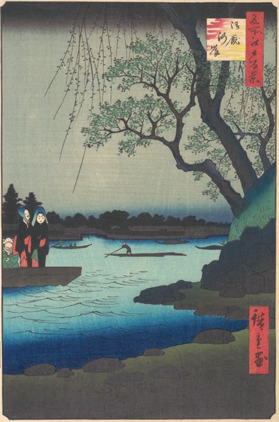 Oops Maya, Sumida Nehri, değil mi? 1857. , sivrisinek. 1857. by Ando Hiroshige