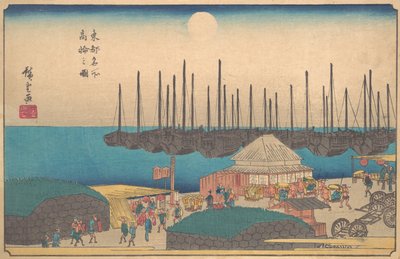 Takanawa figürü,? 1841. , sivrisinek. 1841. by Ando Hiroshige